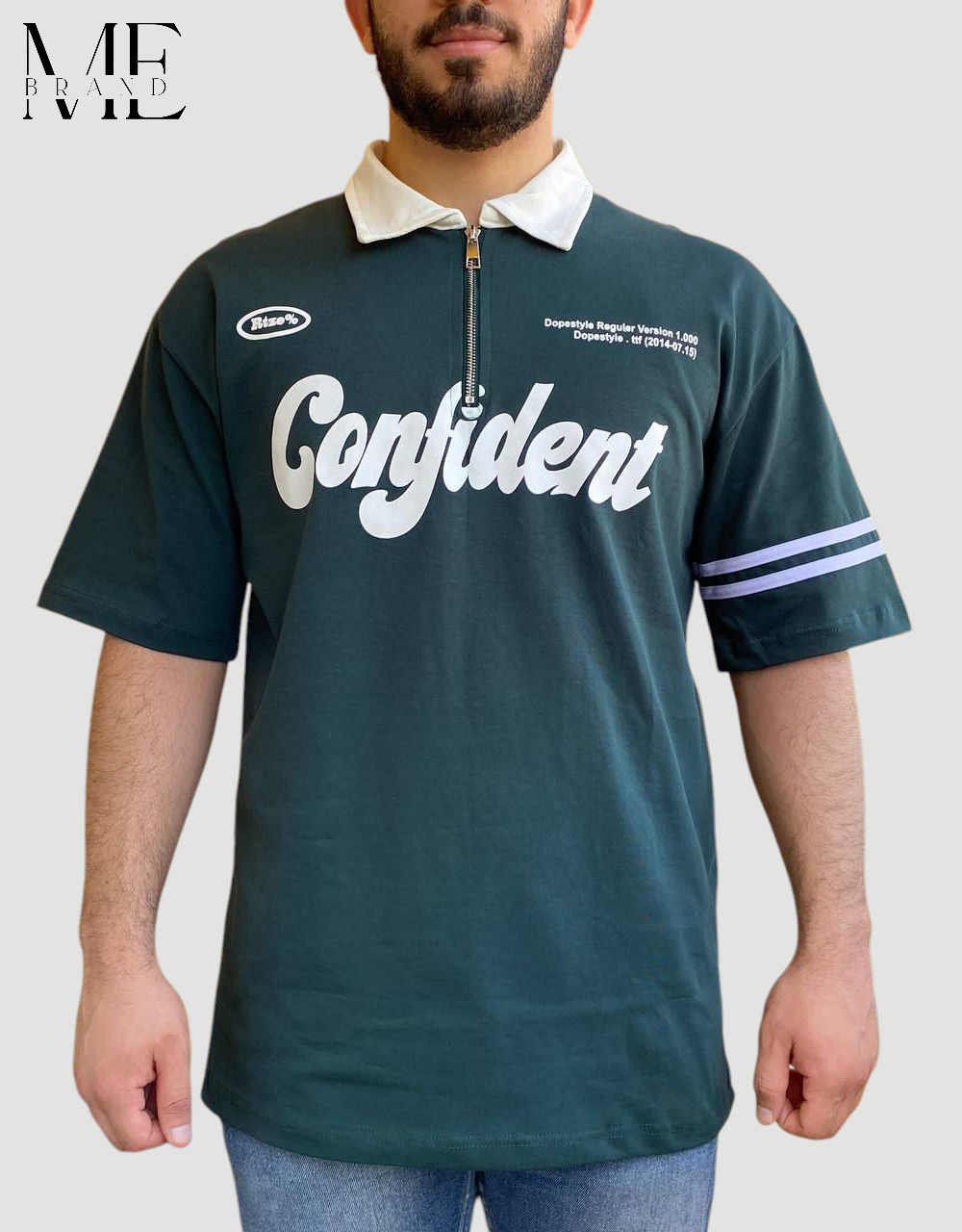 Polo Collar Green T-Shirt